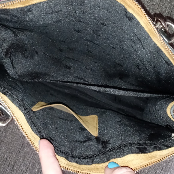 🖤RARE Longchamp🖤 - La Voyageuse Tan/Black Suede LGP Velours Vertical Tote - Picture 13 of 15